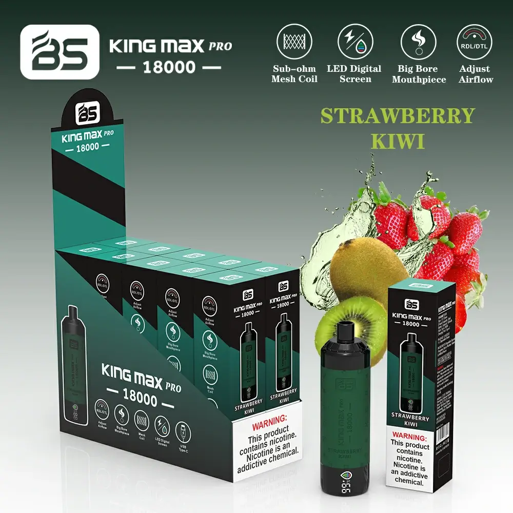 BREZE BS King Max Pro 18000 Puffs 600mAh Type-C Disposable Vape Low Nicotine Available for Bulk Orders 8